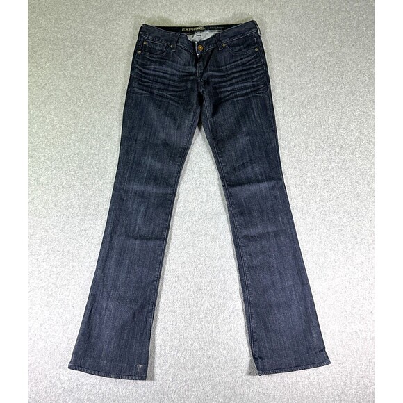 Express Stella Womens Jeans Blue Tag Size 41 (30x33) Low Rise Bootcut Dark Wash - Picture 1 of 15